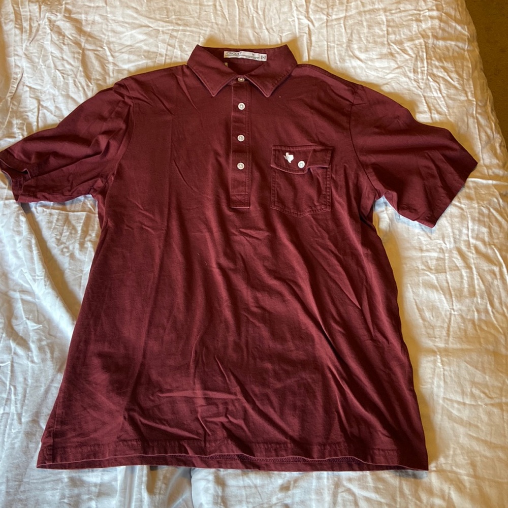 Men’s Maroon Criquet Texas Polo Size M